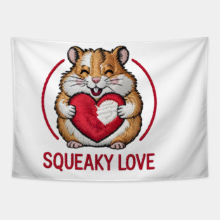 Hamster Valentine Tapestry