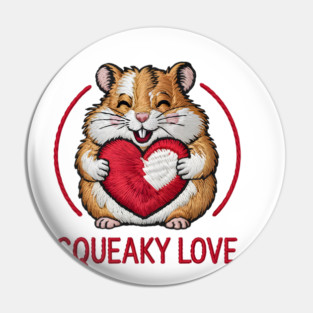 Hamster Valentine Pin