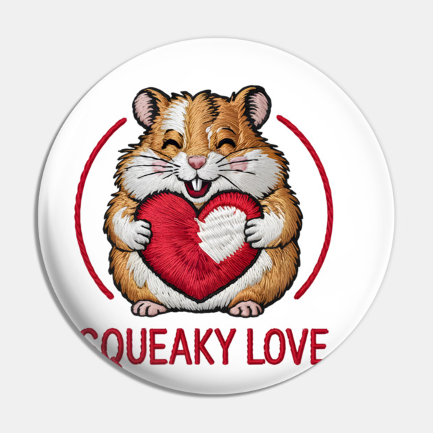 Hamster Valentine Pin by JessArty