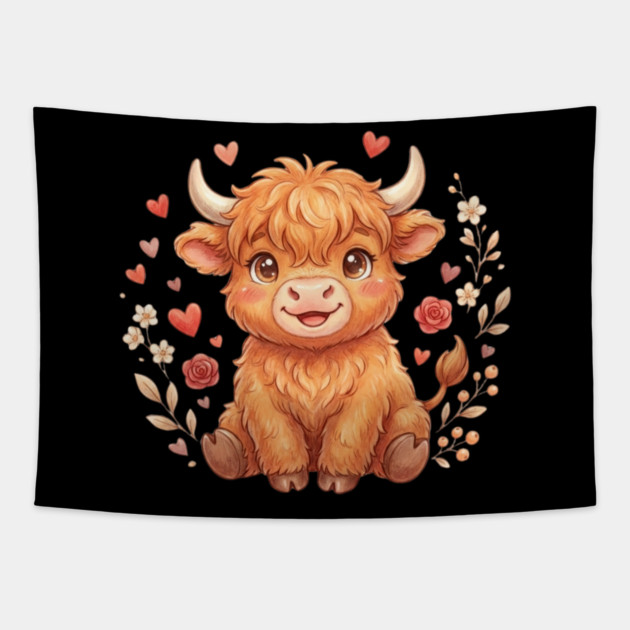 valentine-day Tapestry by Creatifly Graphic Tees