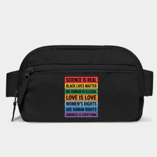Gay Pride Science Is Real Black Lives Matter Love Is Love Bag