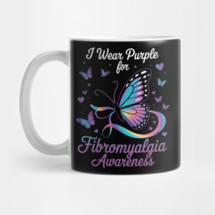 I Wear Purple For Fibromyalgia Awareness Mug