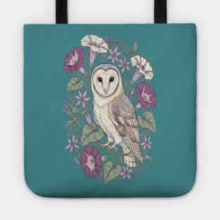 Classic Barn Owl Botanical Art Tote