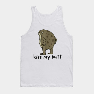 Kiss My Butt Green Frog Tank Top
