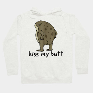 Kiss My Butt Green Frog Hoodie