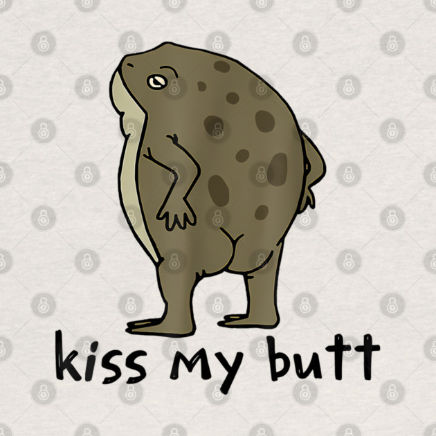 Kiss My Butt Green Frog by James Bates