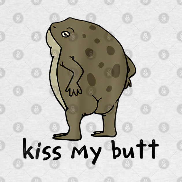 Kiss My Butt Green Frog by James Bates