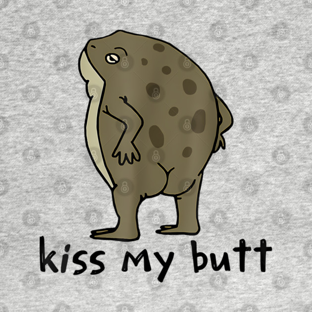 Kiss My Butt Green Frog by James Bates