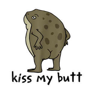 Kiss My Butt Green Frog T-Shirt