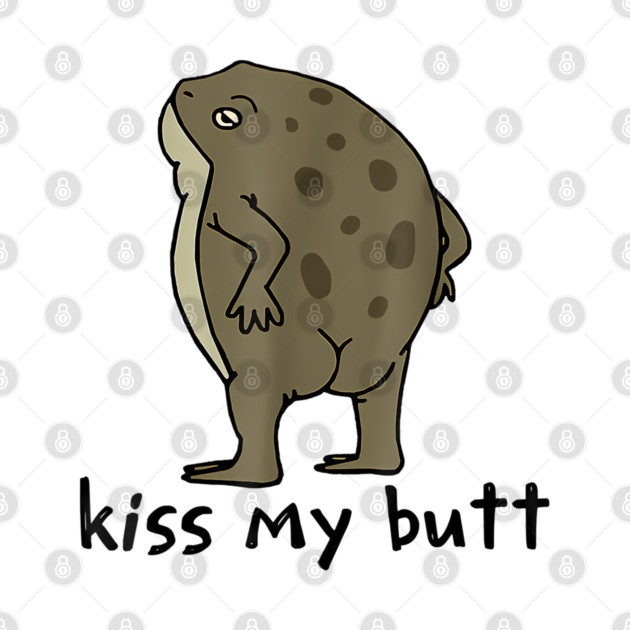 Kiss My Butt Green Frog by James Bates