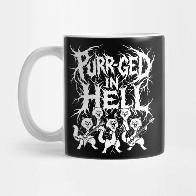Purr-ged In Hell – Feline Death Metal Band by Designed By Marty