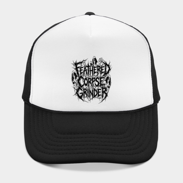 Feathered Corpse Grinder – Chicken Death Metal Logo by Designed By Marty