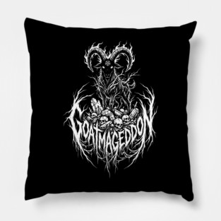 Goatmageddon – Demonic Goat Metal Logo Pillow