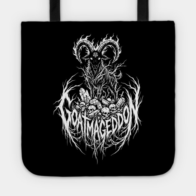 Goatmageddon – Demonic Goat Metal Logo Tote by Designed By Marty