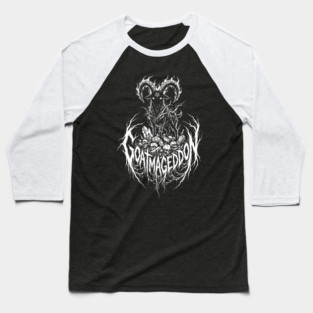 Goatmageddon – Demonic Goat Metal Logo Baseball T-Shirt
