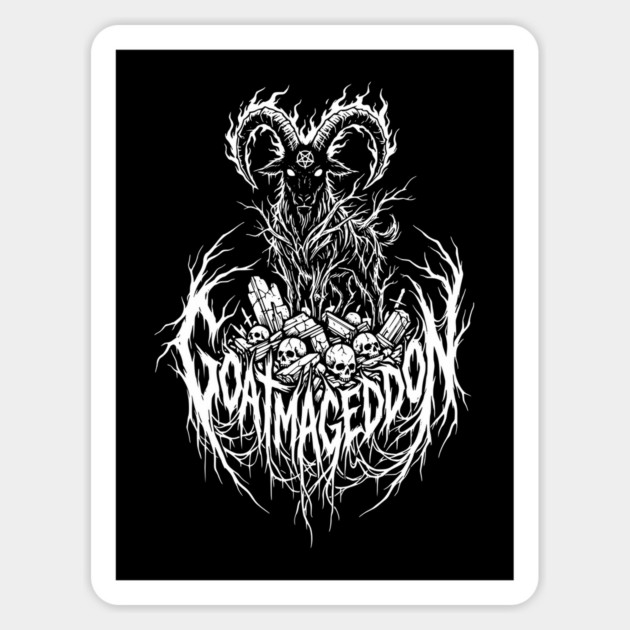 Goatmageddon – Demonic Goat Metal Logo Magnet by Designed By Marty