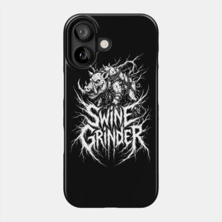 Swine Grinder – Brutal Hog Metal Logo Phone Case