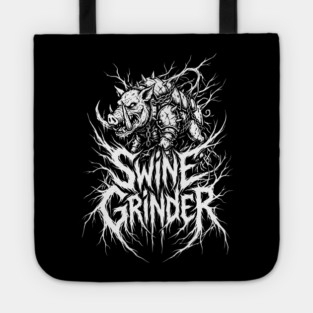 Swine Grinder – Brutal Hog Metal Logo Tote