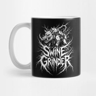 Swine Grinder – Brutal Hog Metal Logo Mug