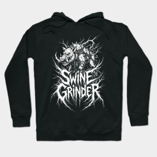 Swine Grinder – Brutal Hog Metal Logo Hoodie