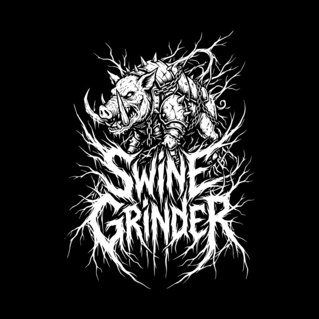 Swine Grinder – Brutal Hog Metal Logo by Designed By Marty