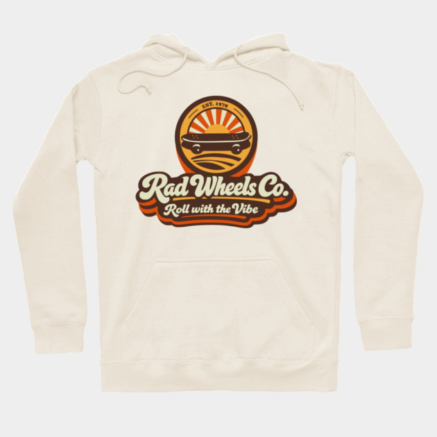 Rad Wheels Co. Est. 1978 – Retro Skate Logo Hoodie by Designed By Marty