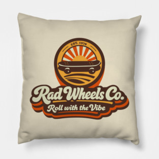 Rad Wheels Co. Est. 1978 – Retro Skate Logo Pillow