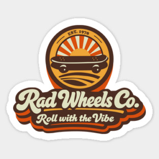 Rad Wheels Co. Est. 1978 – Retro Skate Logo Sticker