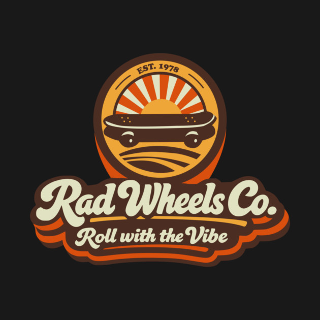 Rad Wheels Co. Est. 1978 – Retro Skate Logo by Designed By Marty
