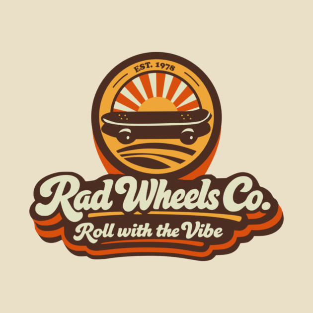 Rad Wheels Co. Est. 1978 – Retro Skate Logo by Designed By Marty