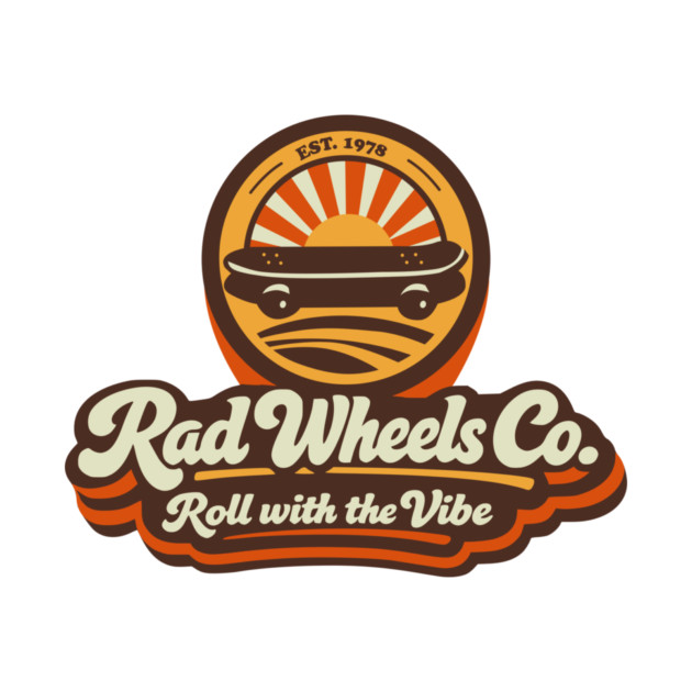 Rad Wheels Co. Est. 1978 – Retro Skate Logo by Designed By Marty