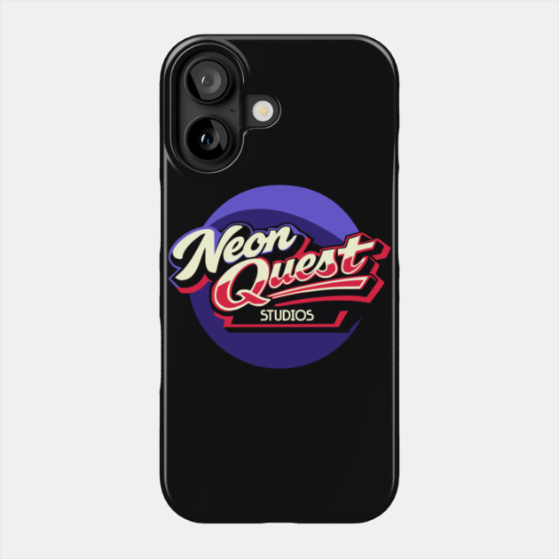 Neon Quest Studios – Retro Game Badge Phone Case by Designed By Marty