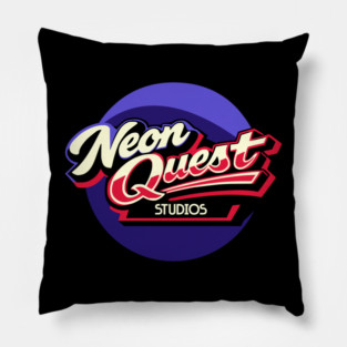 Neon Quest Studios – Retro Game Badge Pillow