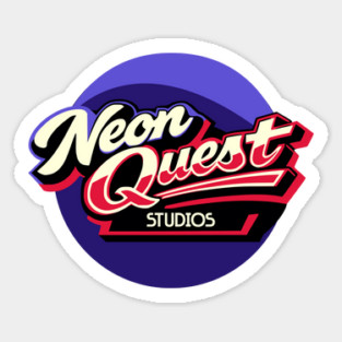 Neon Quest Studios – Retro Game Badge Sticker