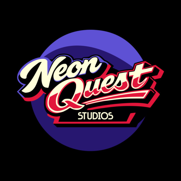 Neon Quest Studios – Retro Game Badge by Designed By Marty