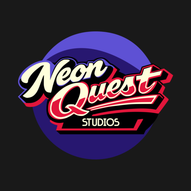Neon Quest Studios – Retro Game Badge by Designed By Marty