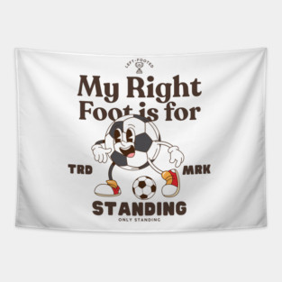 Left-footed right foot Tapestry