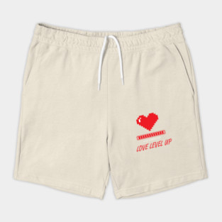 Valentine's day design "love level up " Shorts