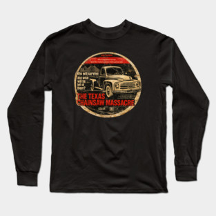 Vintage Texas Horror Chainsaw Fan Art Massacre Long Sleeve T-Shirt