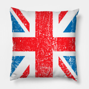 Union Jack Vintage  - United Kingdom Flag Pillow
