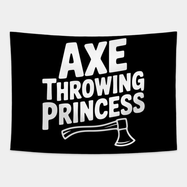Axe Throwing Princess Tapestry by Frank Ring