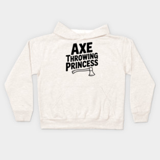 Axe Throwing Princess Kids Hoodie