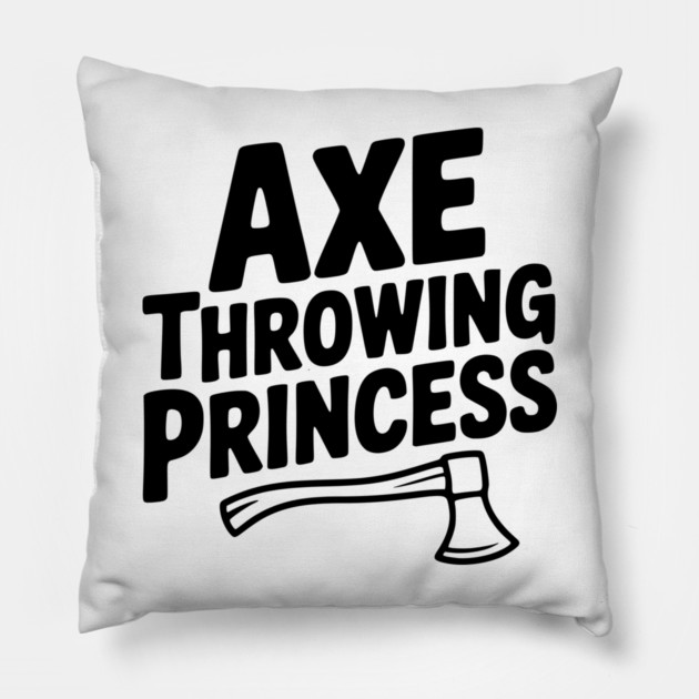 Axe Throwing Princess Pillow by Frank Ring