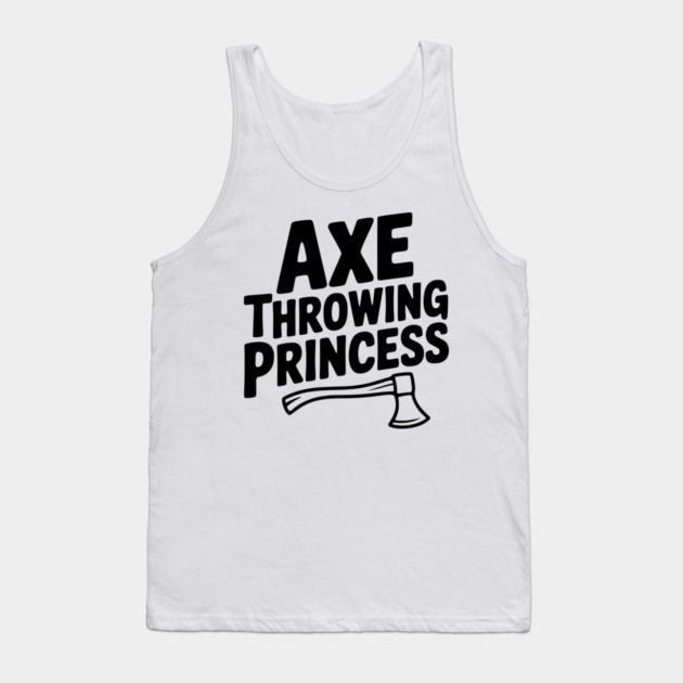 Axe Throwing Princess Tank Top by Frank Ring