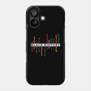 Black History Crossword Leaders - Pan-African Tribute Phone Case