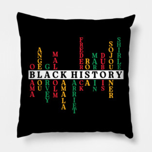 Black History Crossword Leaders - Pan-African Tribute Pillow