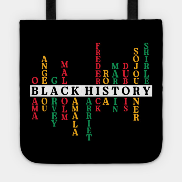 Black History Crossword Leaders - Pan-African Tribute Tote by UrbanLifeApparel