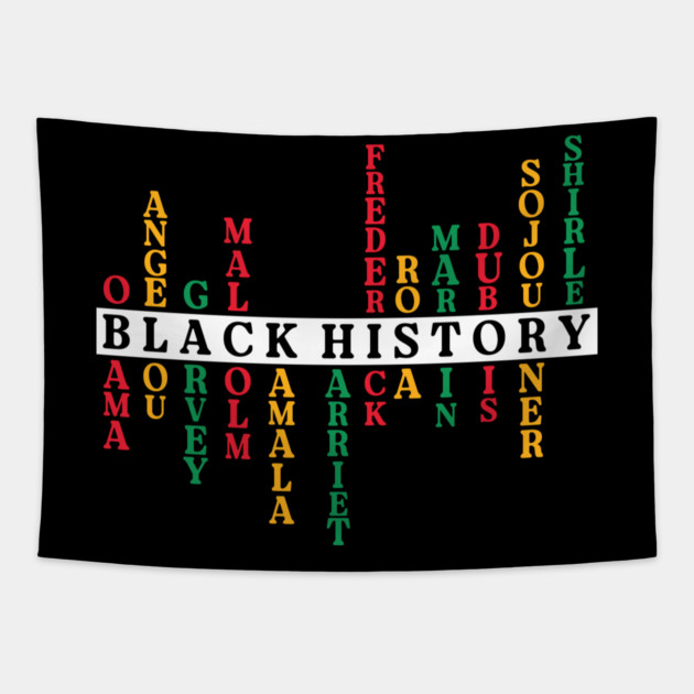 Black History Crossword Leaders - Pan-African Tribute Tapestry by UrbanLifeApparel