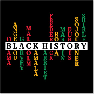 Black History Crossword Leaders - Pan-African Tribute Posters and Art