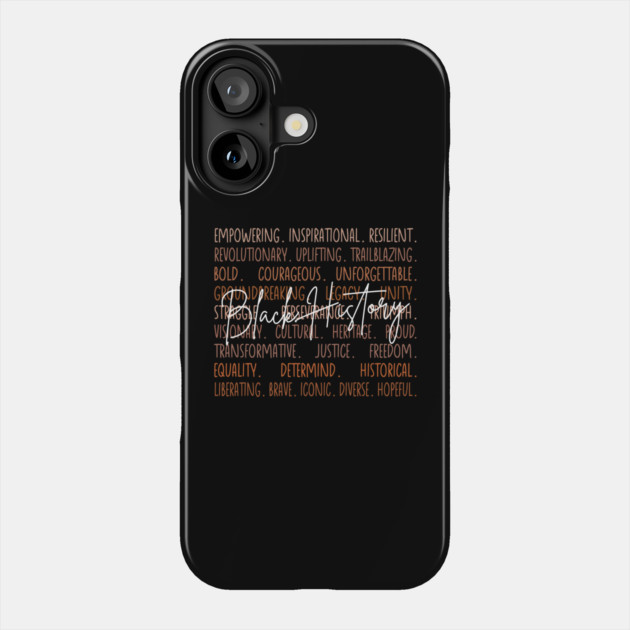 Black History Legacy Word Cloud - Black history Phone Case by UrbanLifeApparel